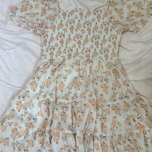 Altar'd State Smocked Puff Sleeve Sundress